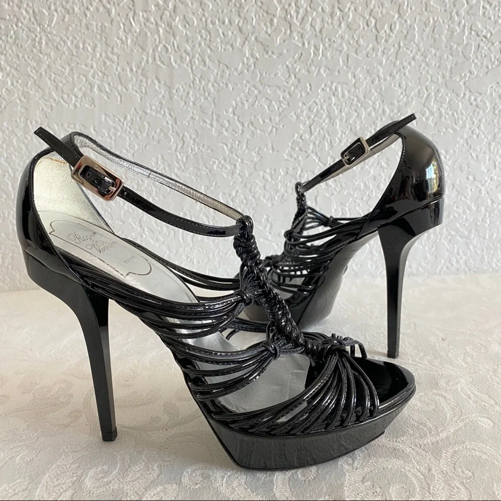 Roger vivier black knotted Lacey Strap sandals